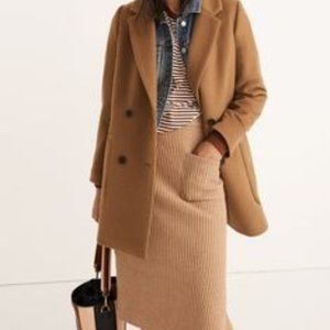 Madewell Tan Sweater Skirt with Pockets